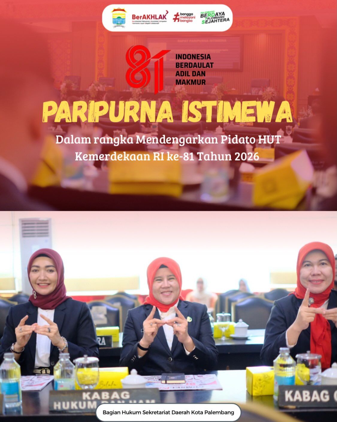 Rapat Paripurna Istimewa Mendengarkan Pidato HUT RI ke-81 Tahun 2026 